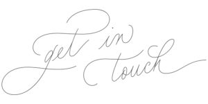 get in touch digital calligraphy button